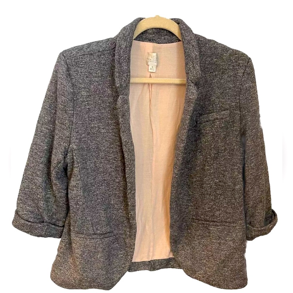 LC Lauren Conrad Women's Gray Cotton Jacket Sz 16